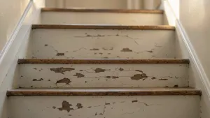 schody pomalowane farbą olejną