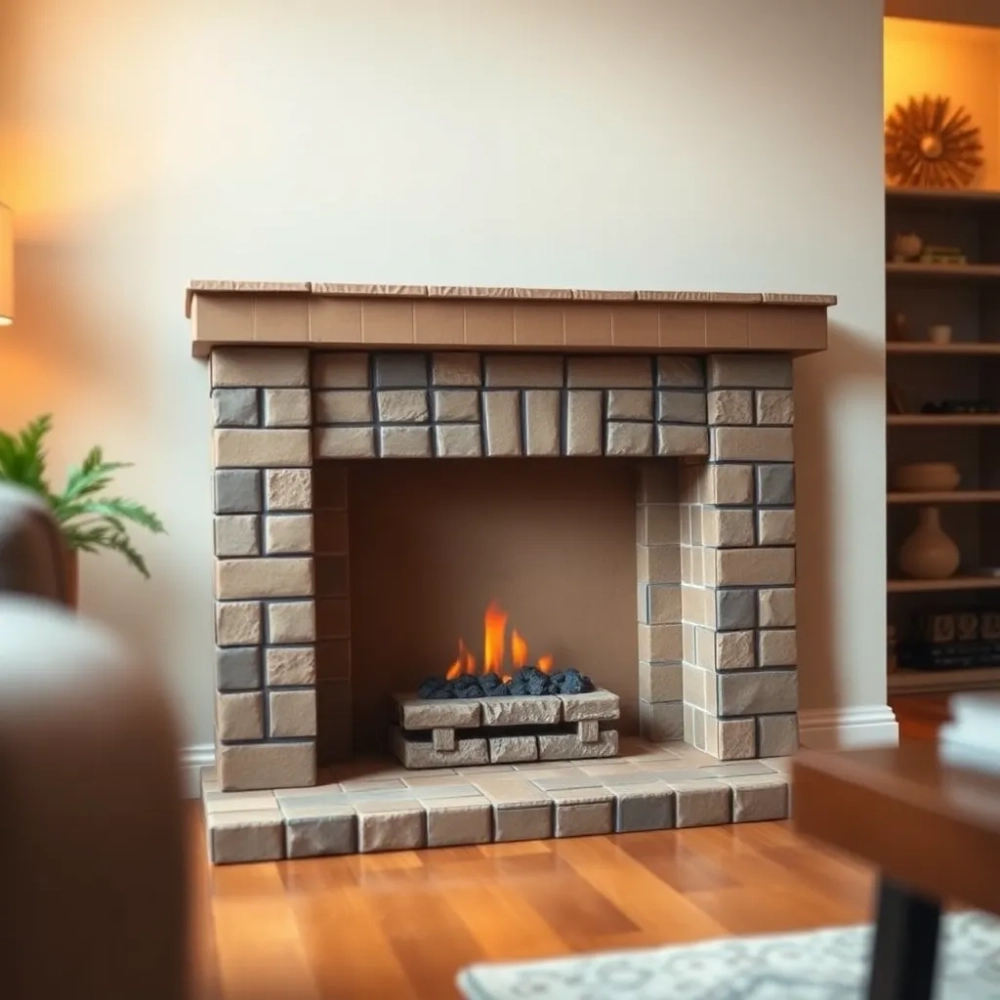 Atrapa kominka jak zrobić kominek z kartonu