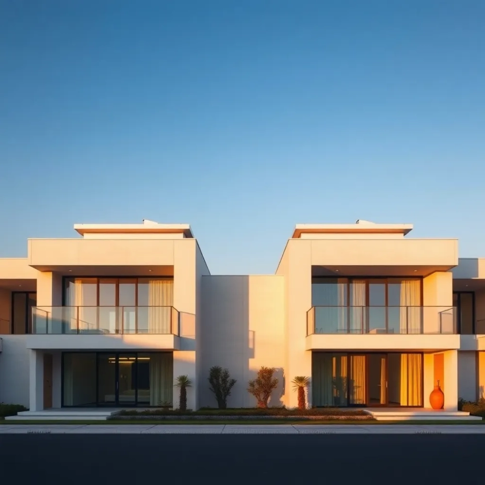 Bliźniak z płaskim dachem