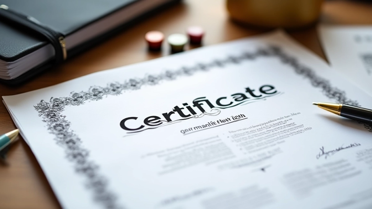 certyfikat po niemiecku