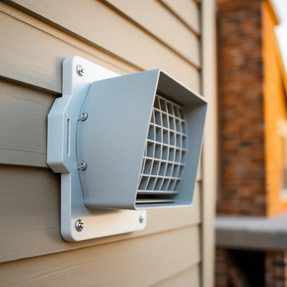 Czerpnia powietrza do kominka na zewnątrz