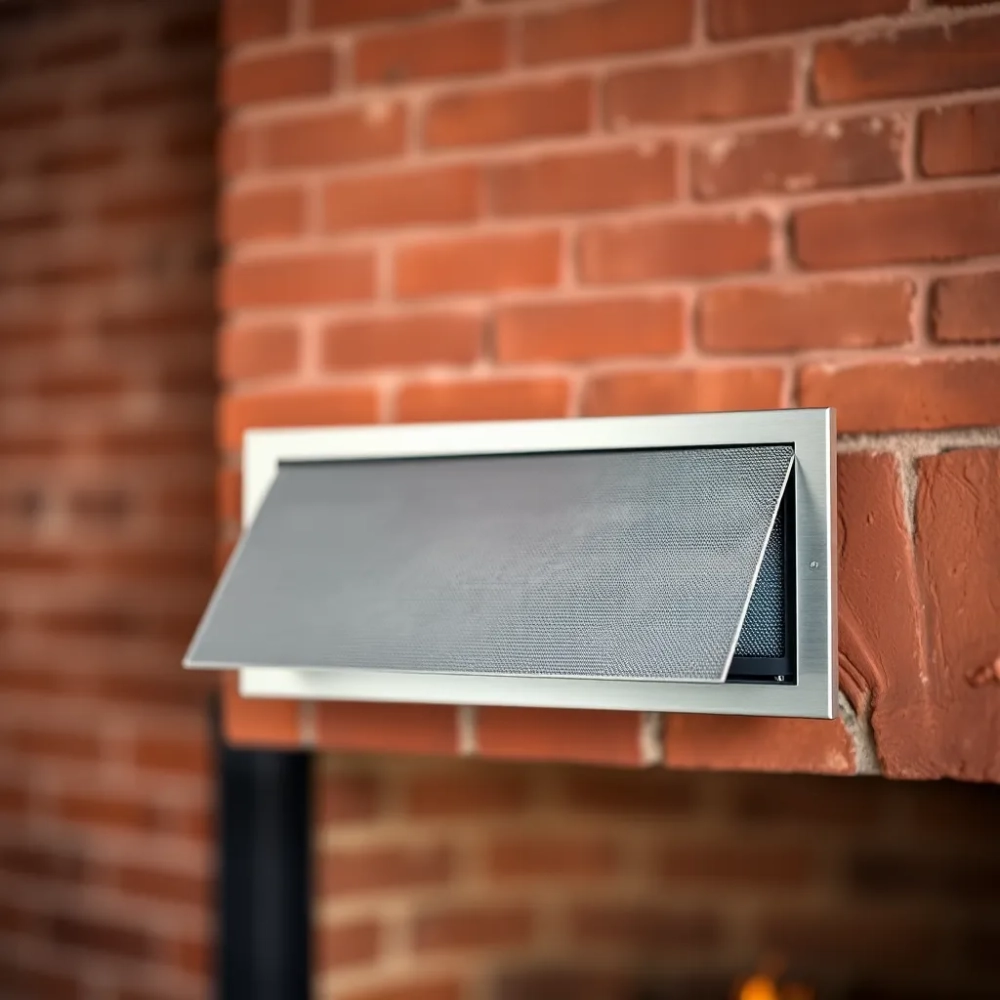 Czerpnia powietrza do kominka zamykana