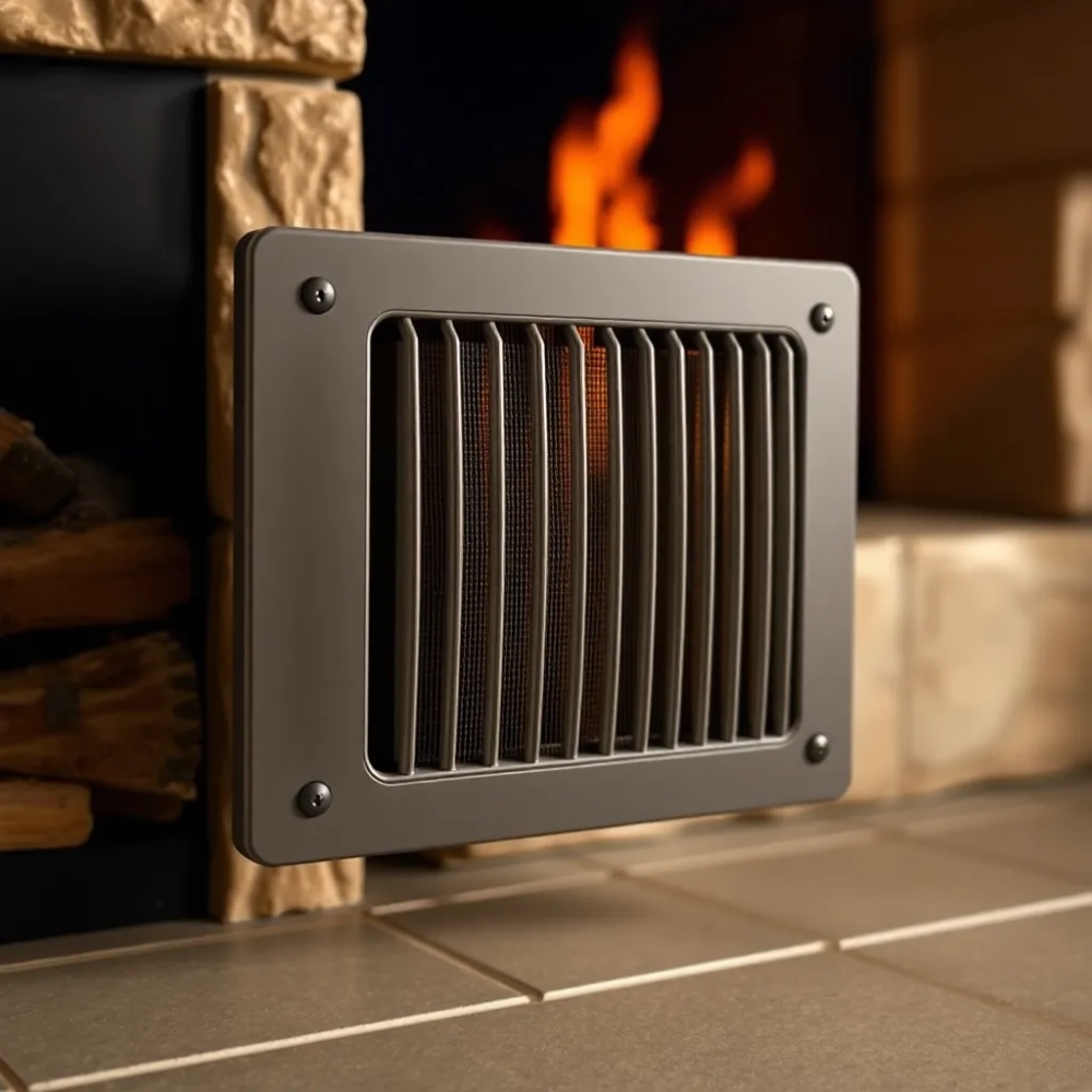 Czerpnia powietrza do kominka