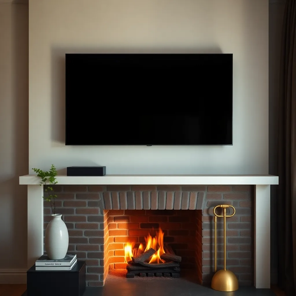 Czy telewizor może być nad kominkiem