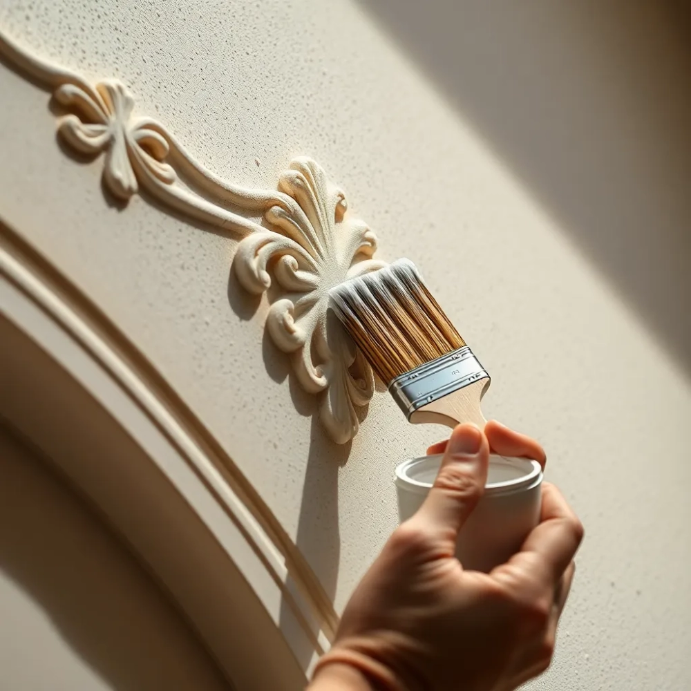 Czym malować sztukaterię