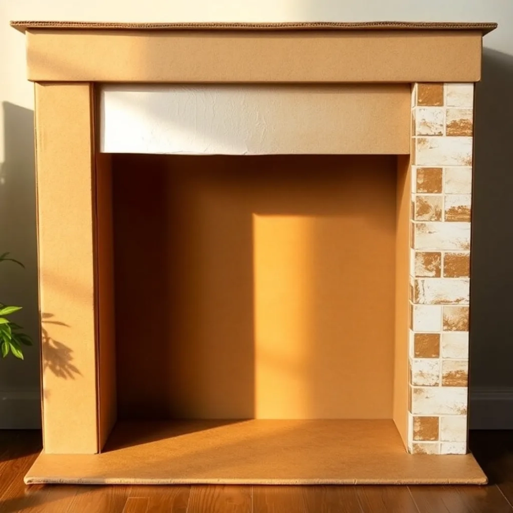 Czym okleic kominek z kartonu