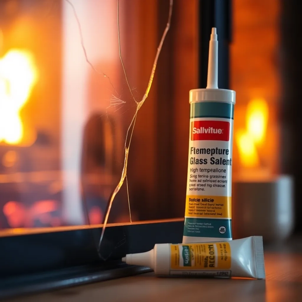 Czym skleić pękniętą szybę w kominku