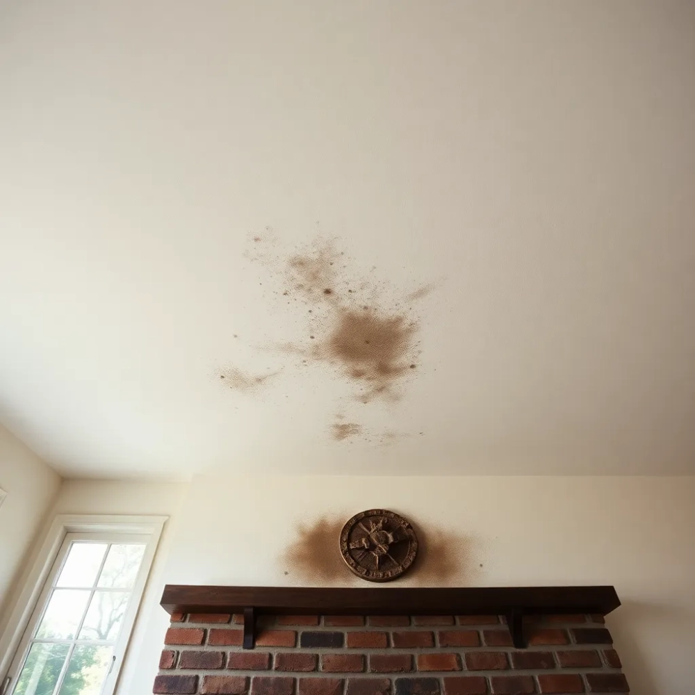 Czym umyć sufit nad kominkiem