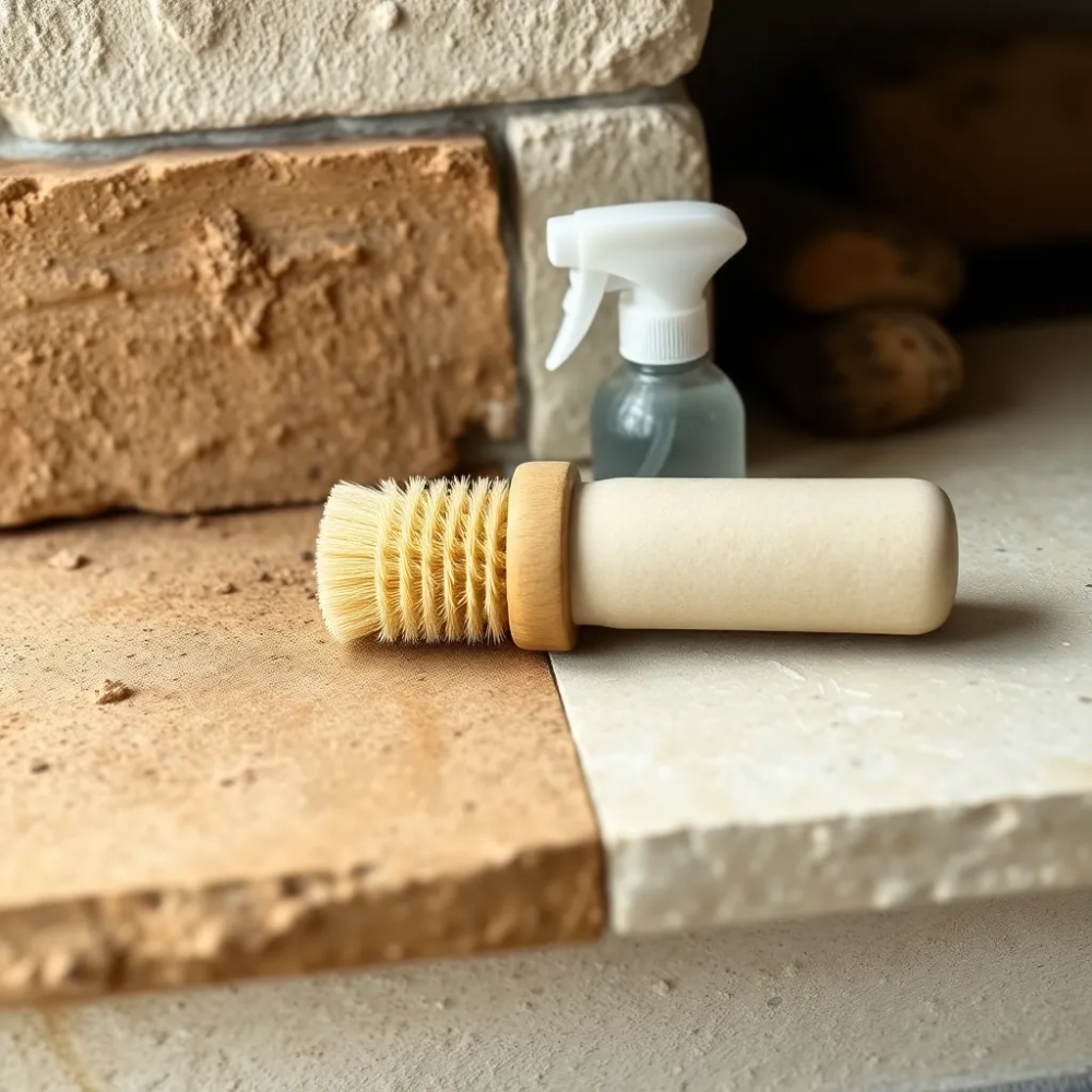 Czym wyczyścić piaskowiec na kominku