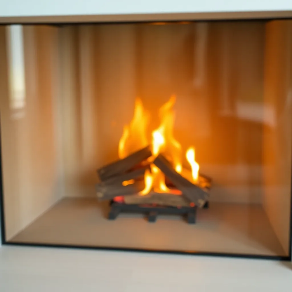 Czysta szyba w kominku