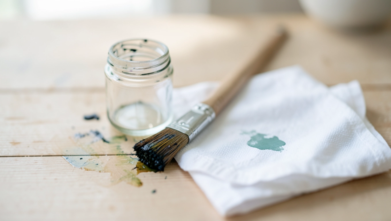 Czyszczenie pędzli po użyciu farby olejnej