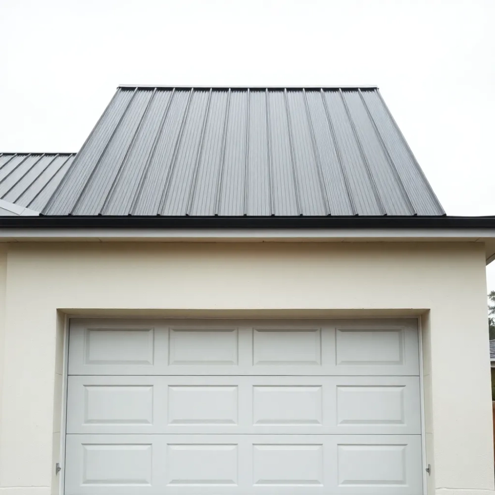 Dach jednospadowy na garażu