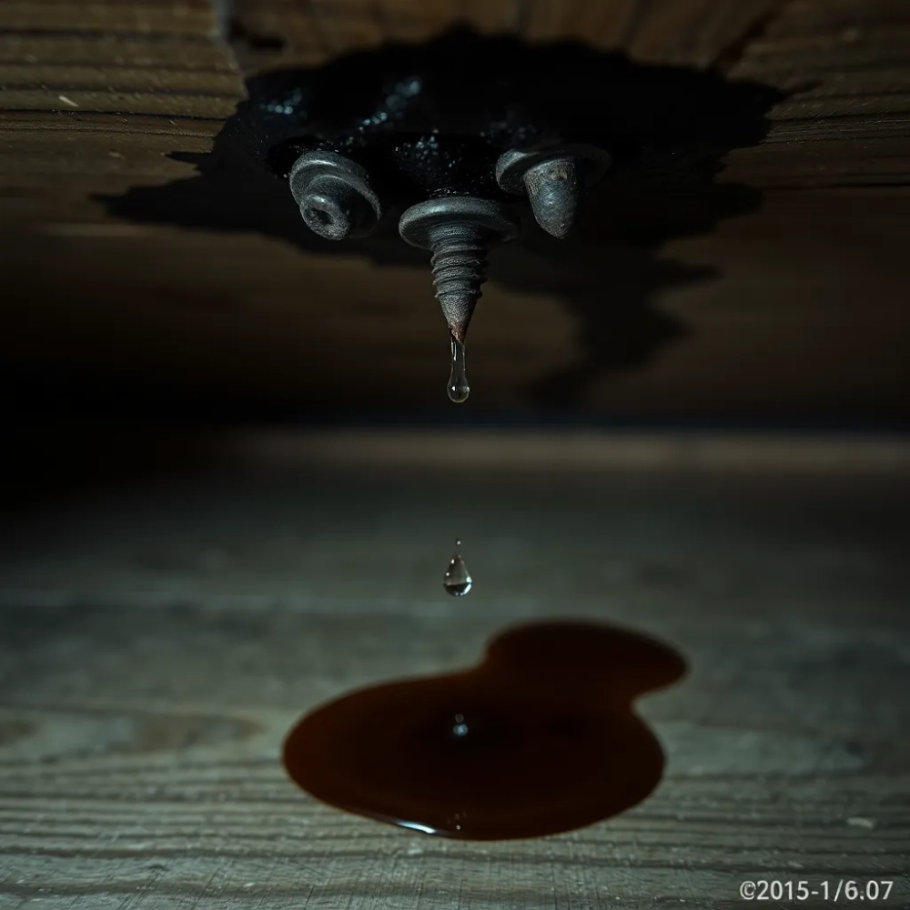 Dach przecieka na wkrętach