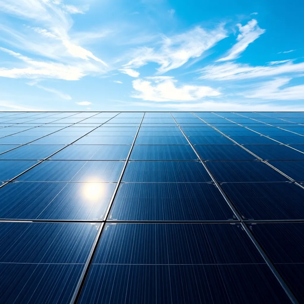 Dach z paneli fotowoltaicznych