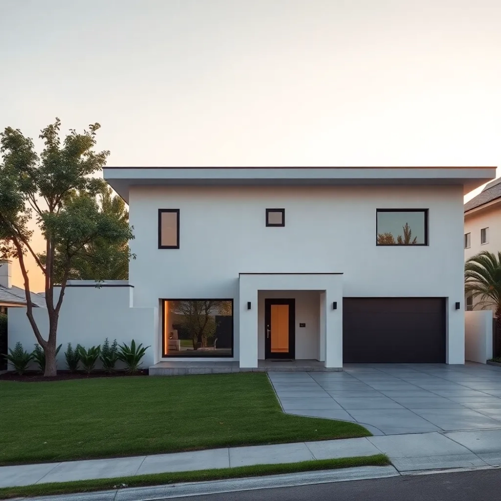 Dom z płaskim dachem