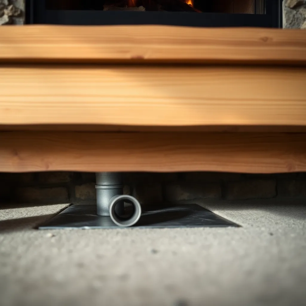 Doprowadzenie powietrza do kominka pod chudziakiem