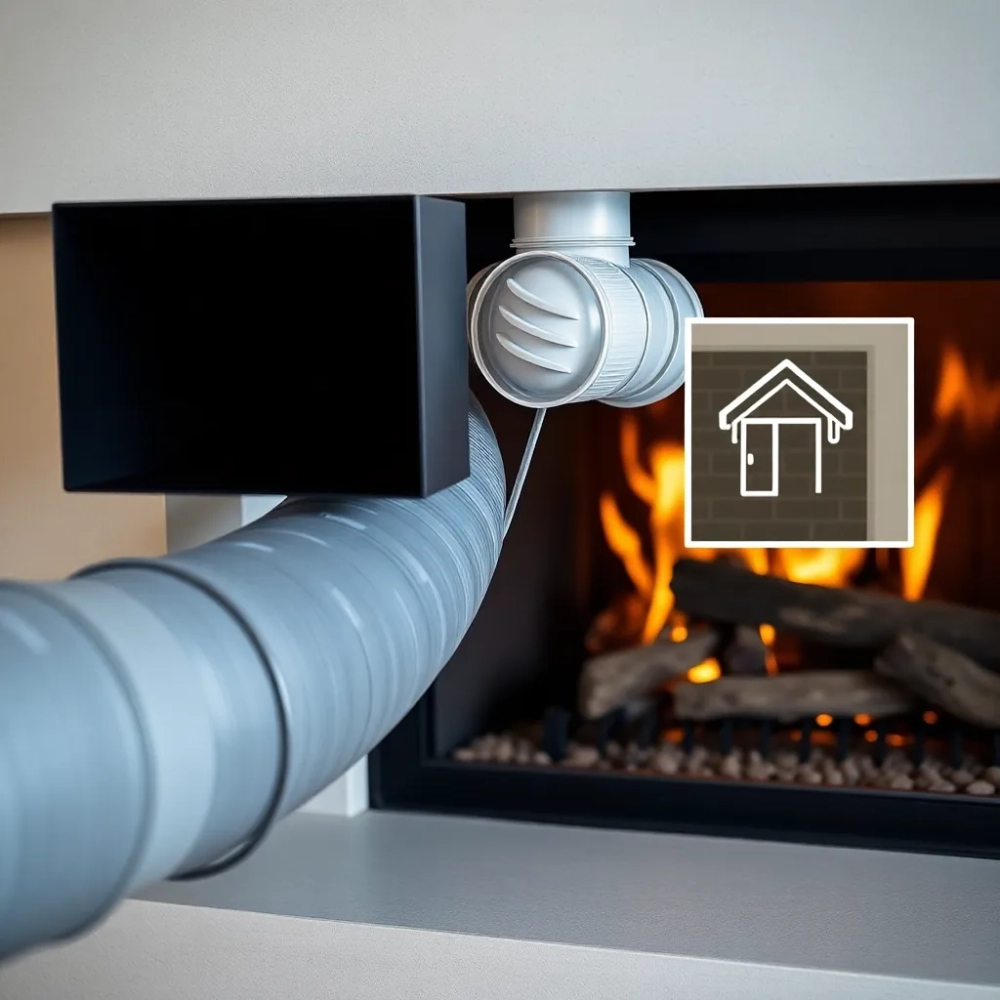 Doprowadzenie powietrza do kominka z zewnątrz