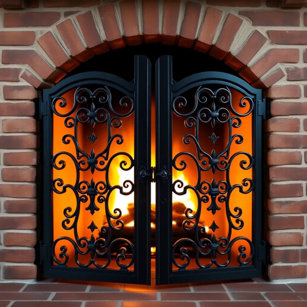 Drzwiczki do kominka DWUSKRZYDŁOWE