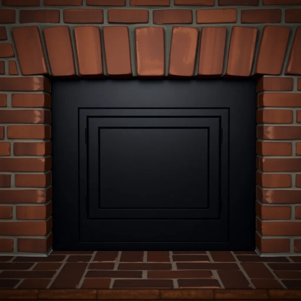 Drzwiczki rewizyjne do kominka czarne