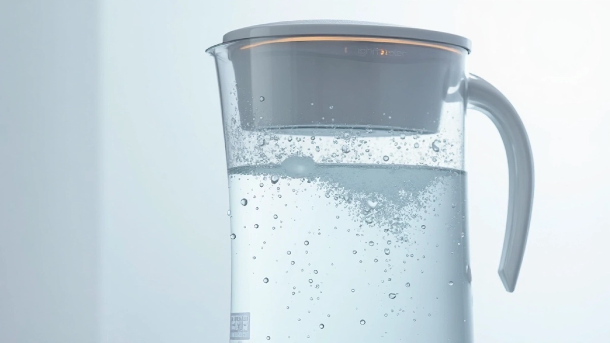 dzbanek filtrujący z elektronicznym wskaźnikiem