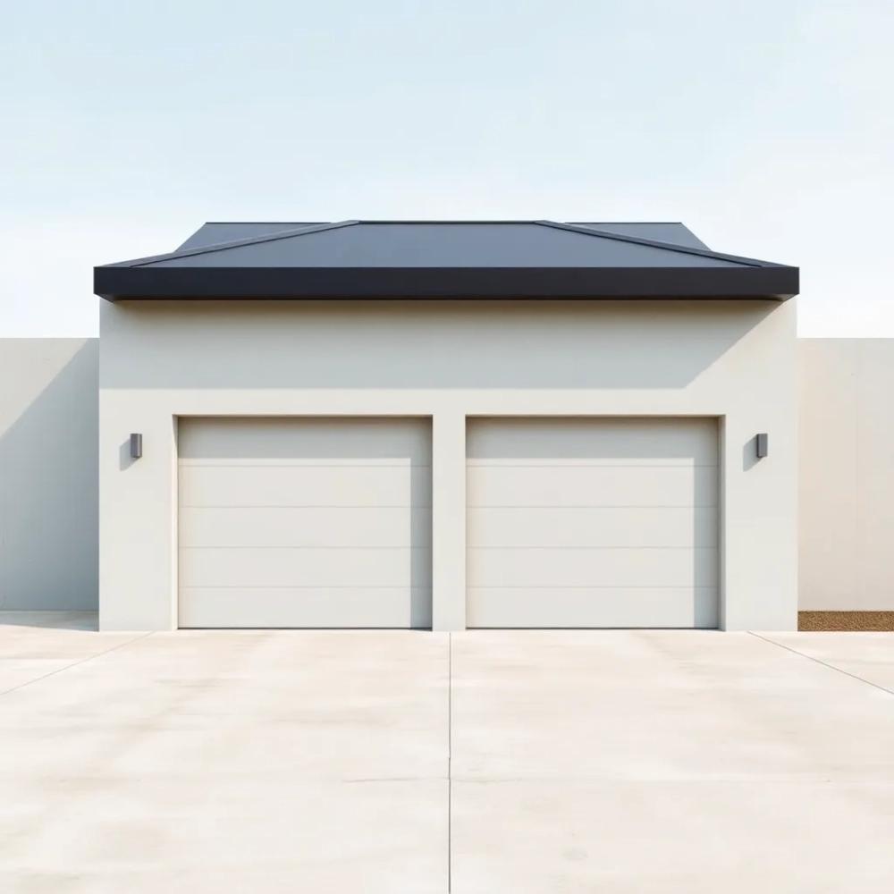 Garaż dwustanowiskowy z płaskim dachem