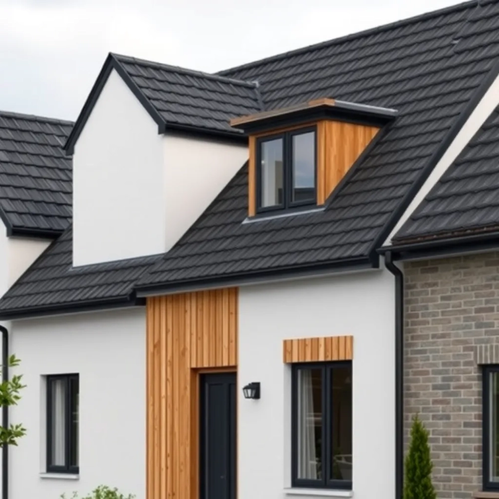 Grafitowy dach jaka elewacja