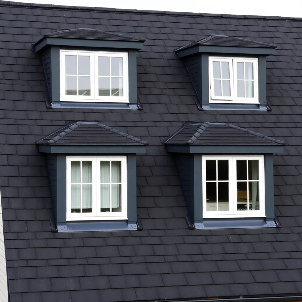 Grafitowy dach jakie okna