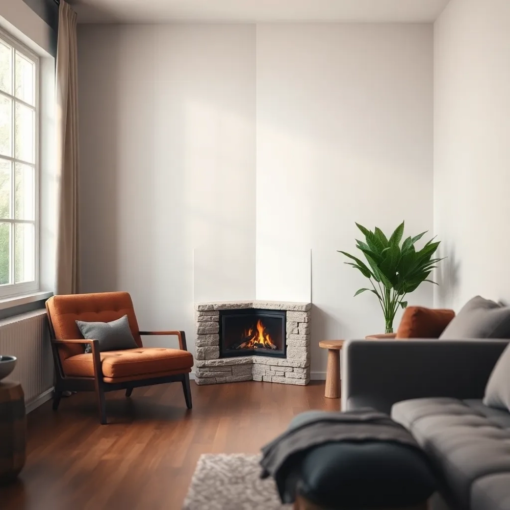 Ile miejsca zajmuje kominek narożny