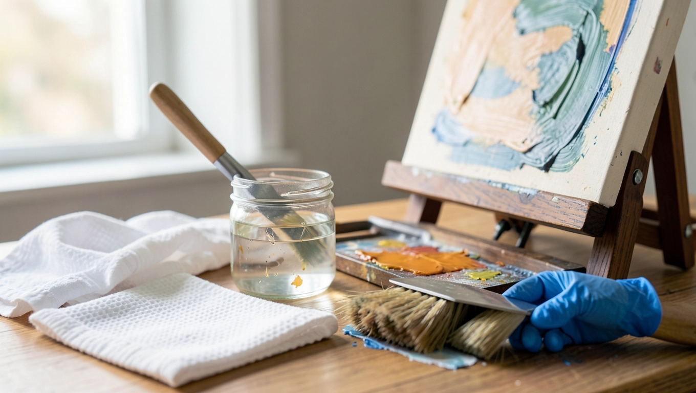 Jak bezpiecznie usunąć zaschniętą farbę olejną