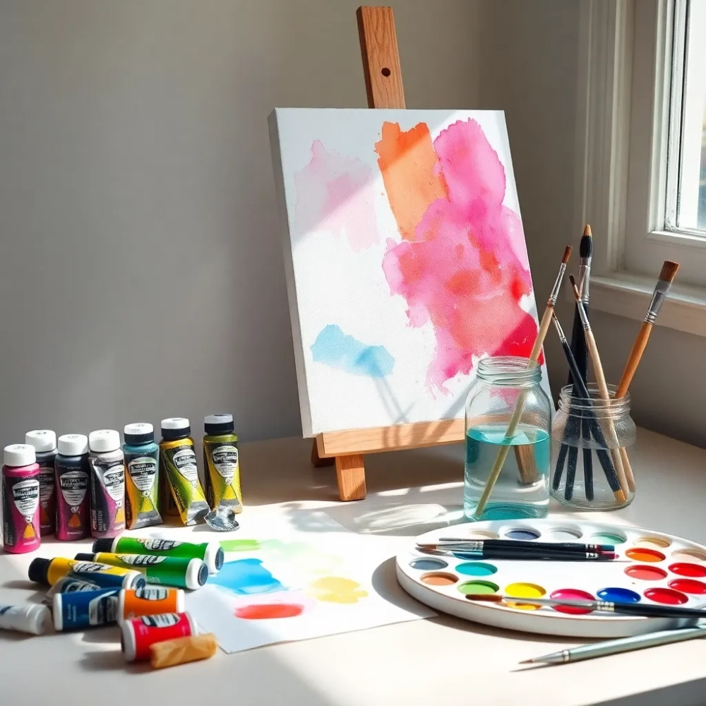 Jak malować farbami akrylowymi na płótnie