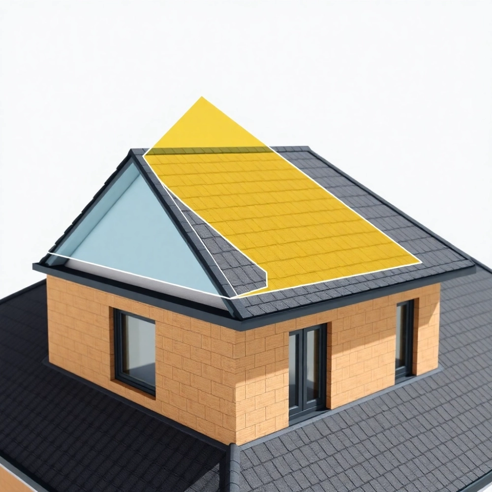 Jak obliczyć powierzchnię dachu czterospadowego