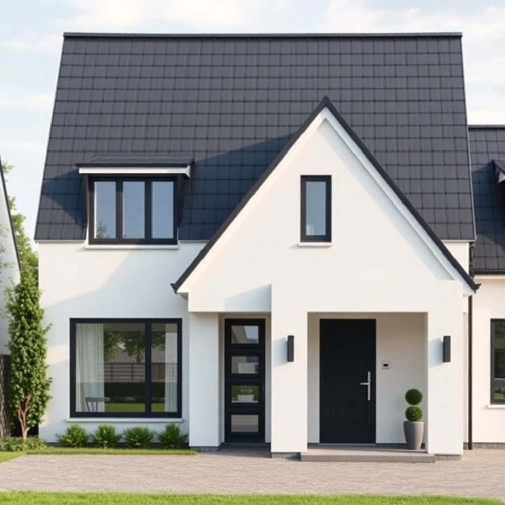 Jaki kolor elewacji do grafitowego dachu