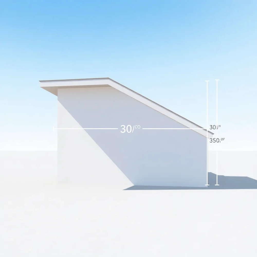 Kąt nachylenia dachu 30 stopni ile to centymetrów