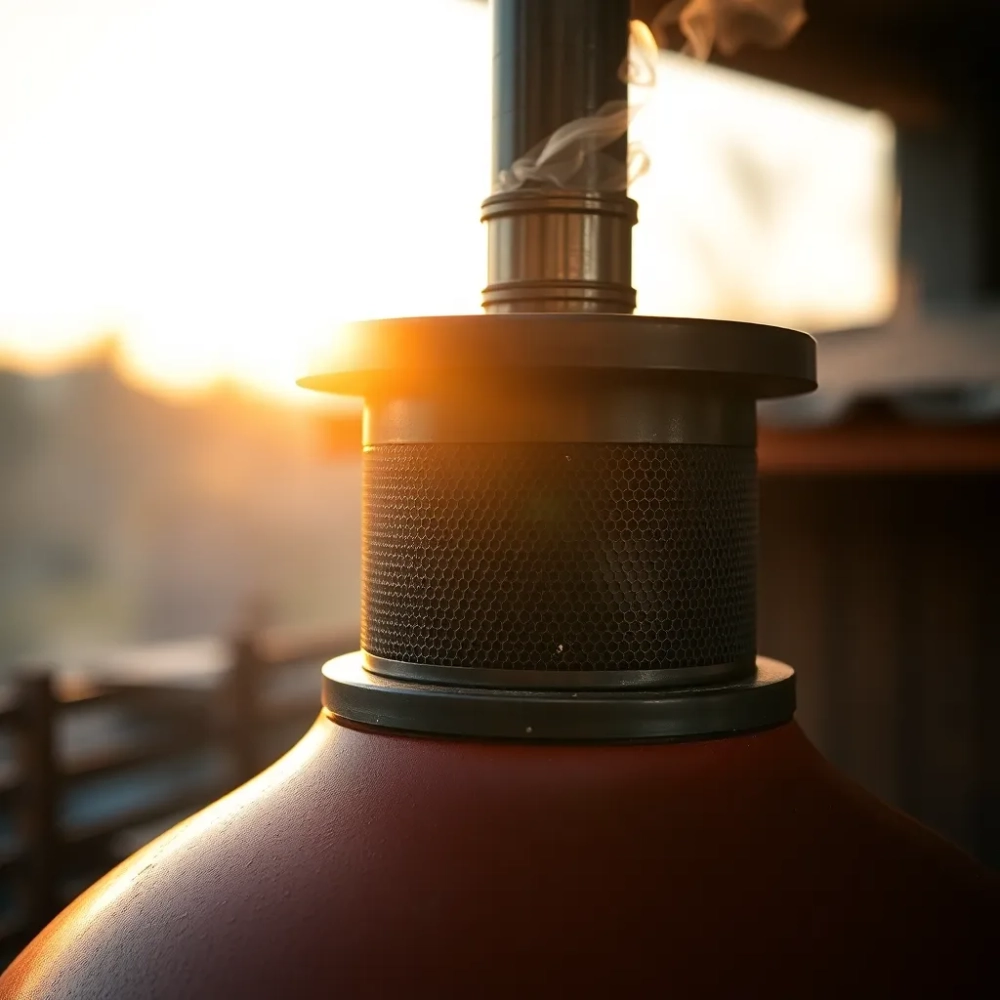 Komin do wędzarni z szybrem