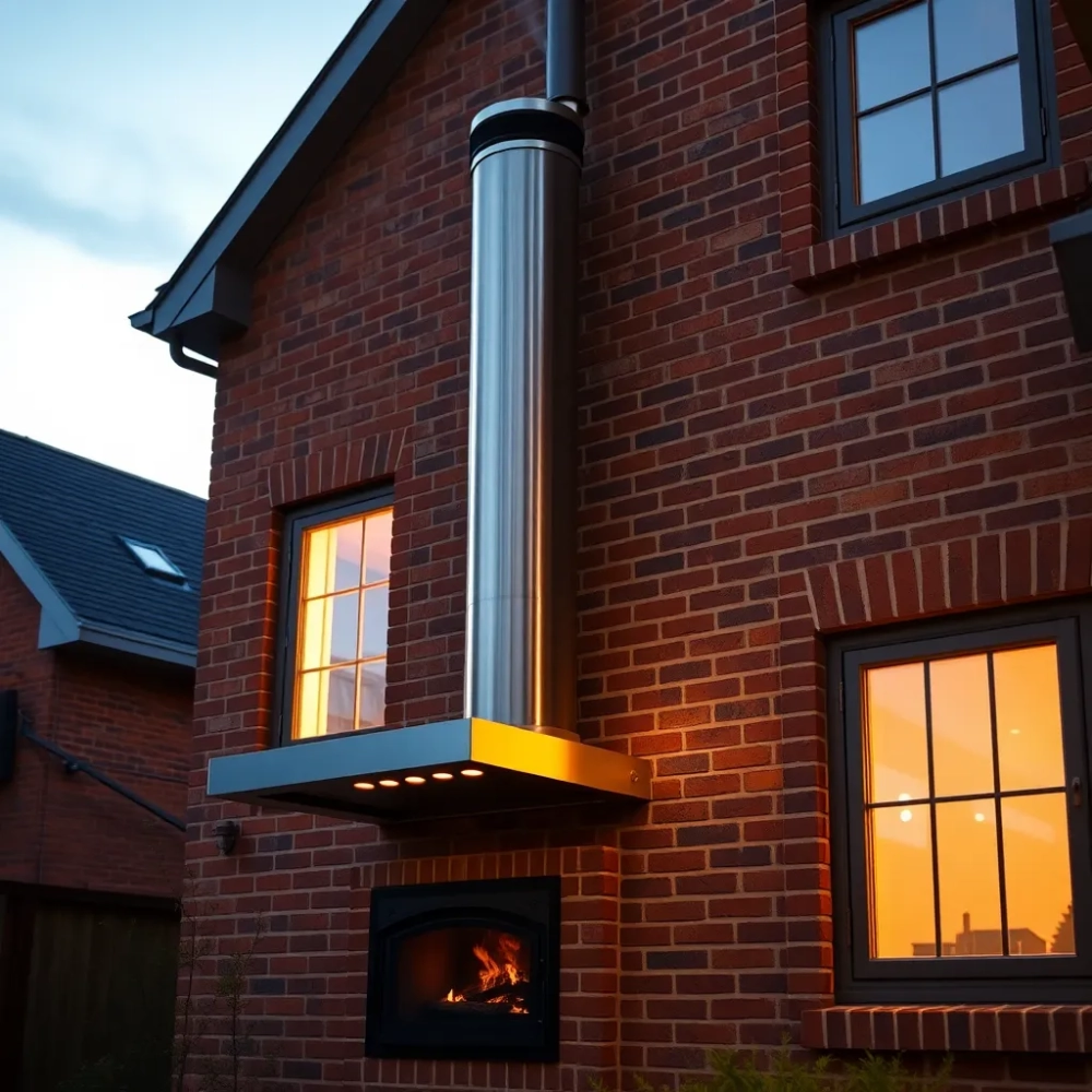Komin zewnętrzny do kominka