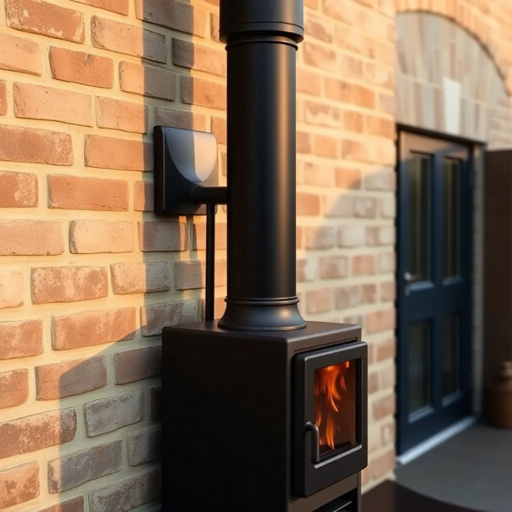 Komin zewnętrzny do kozy czarny