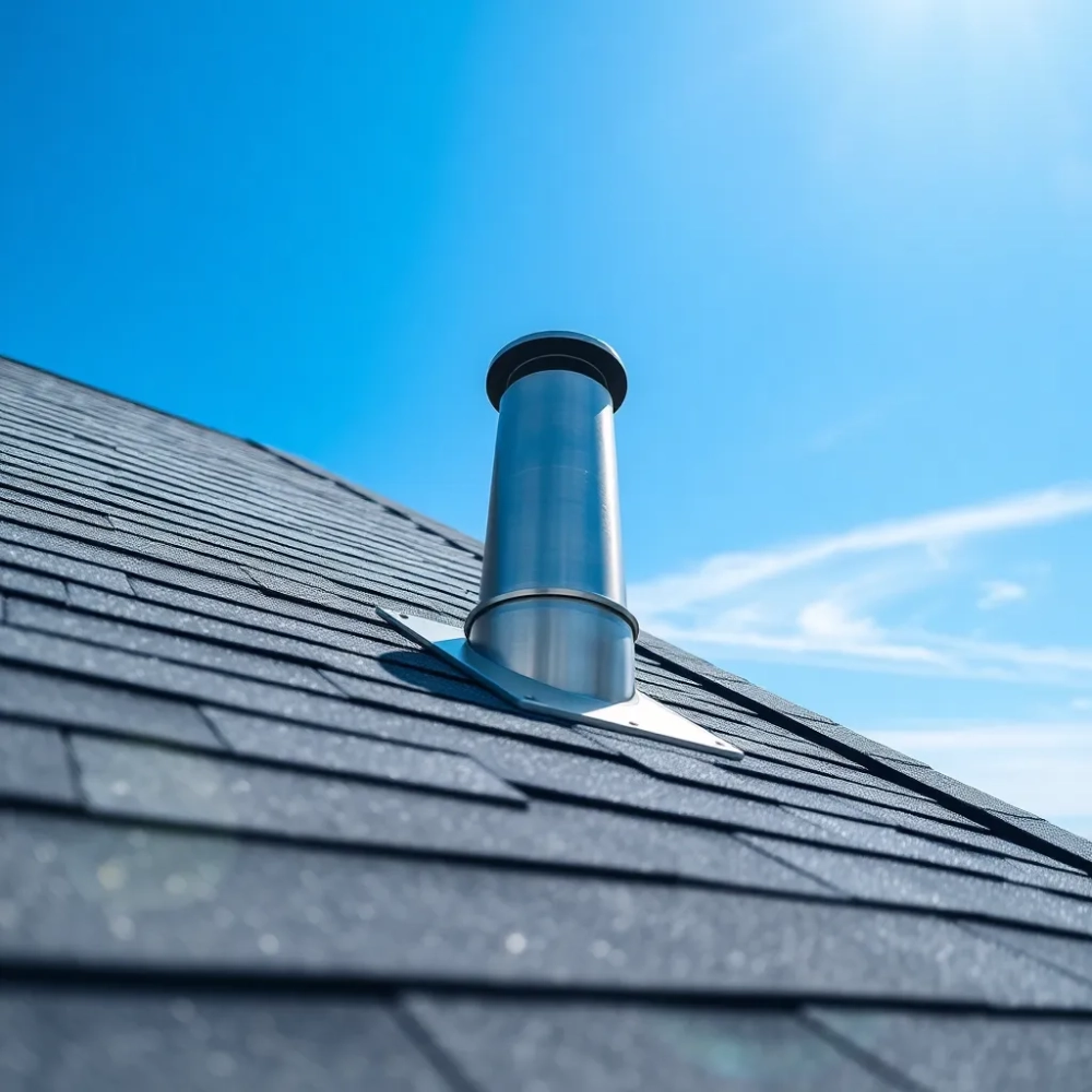 Kominek odpowietrzający na dachu