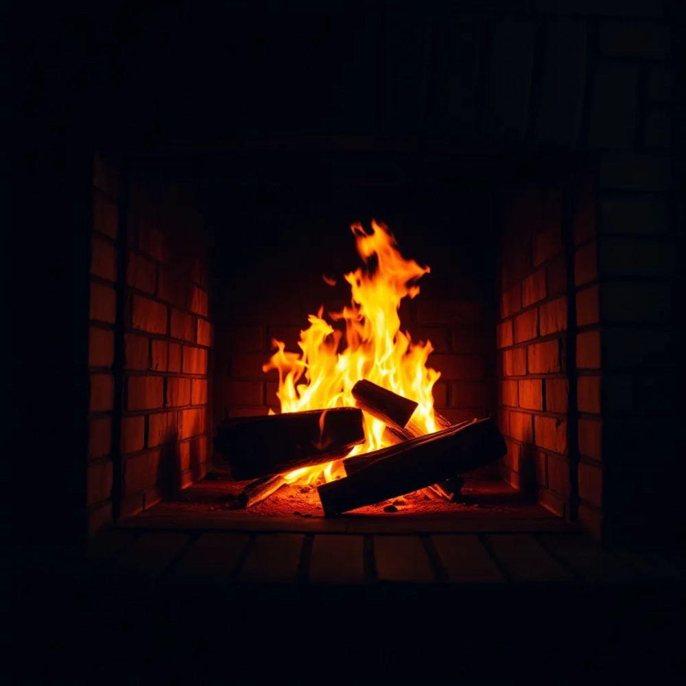 Kominek otwarty z cegły