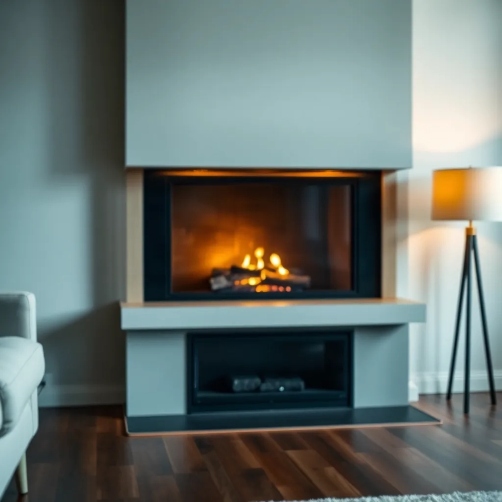 Kominek w mieszkaniu w bloku