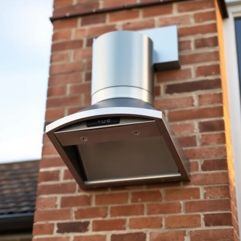 Kominek wentylacyjny ścienny do okapu