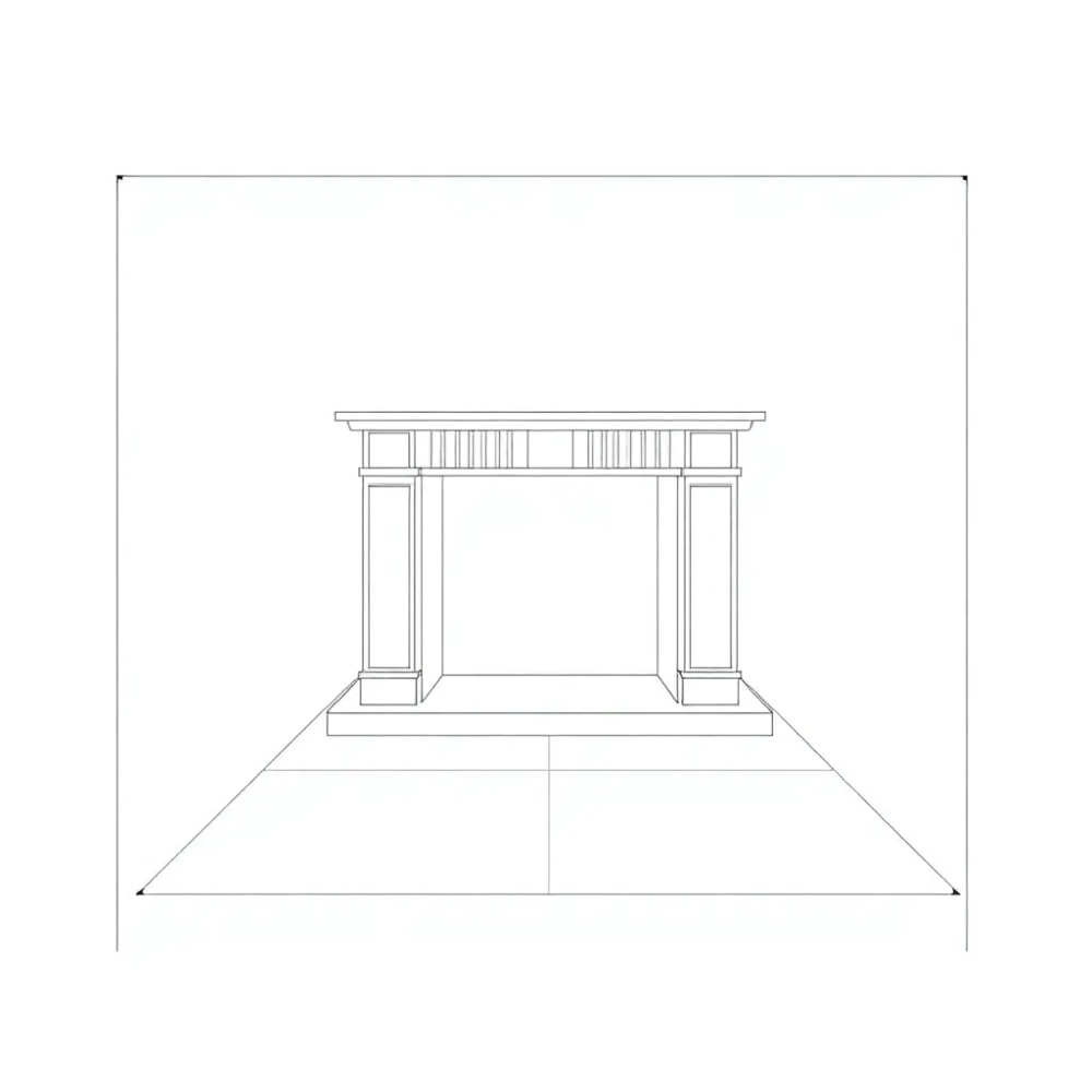 Kominek wymiary rzut