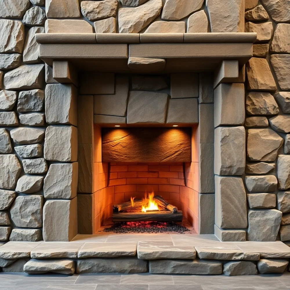 Kominek z kamienia naturalnego
