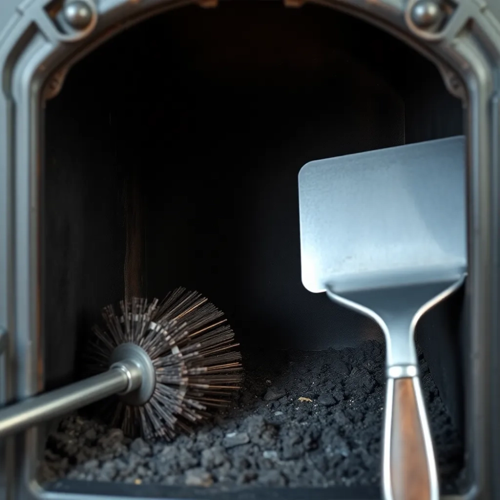 Kominek z płaszczem wodnym czyszczenie smoły