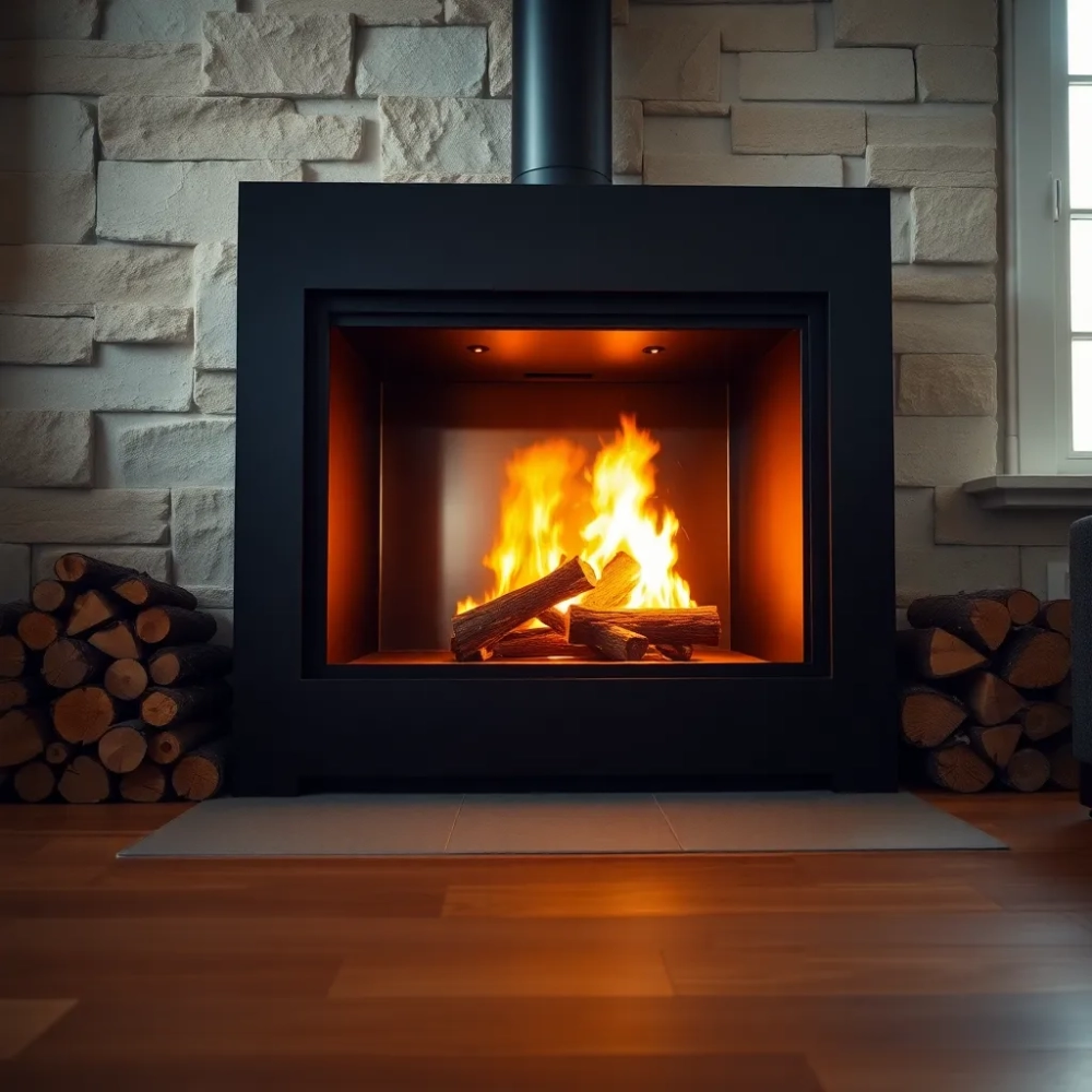 Kominek z płaszczem wodnym układ otwarty