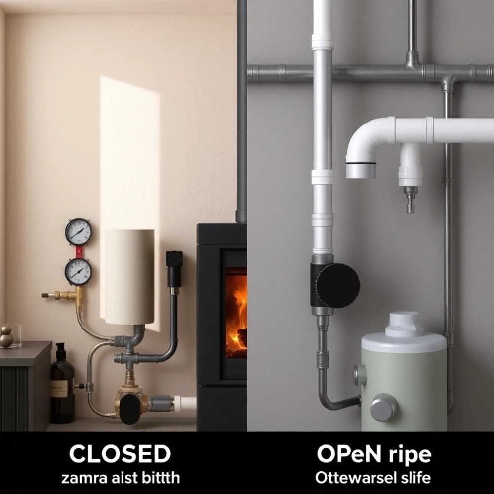 Kominek z płaszczem wodnym układ zamknięty czy otwarty