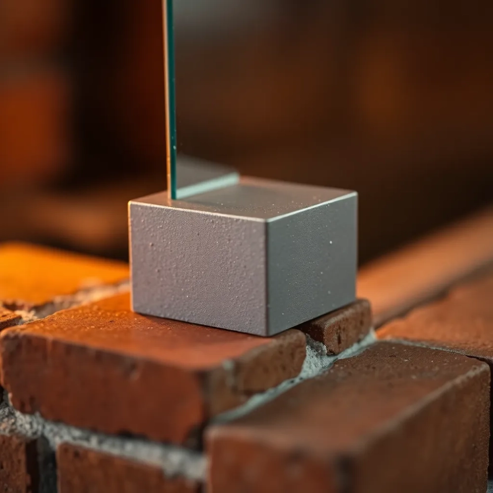 Kostka do mocowania szyby kominkowej