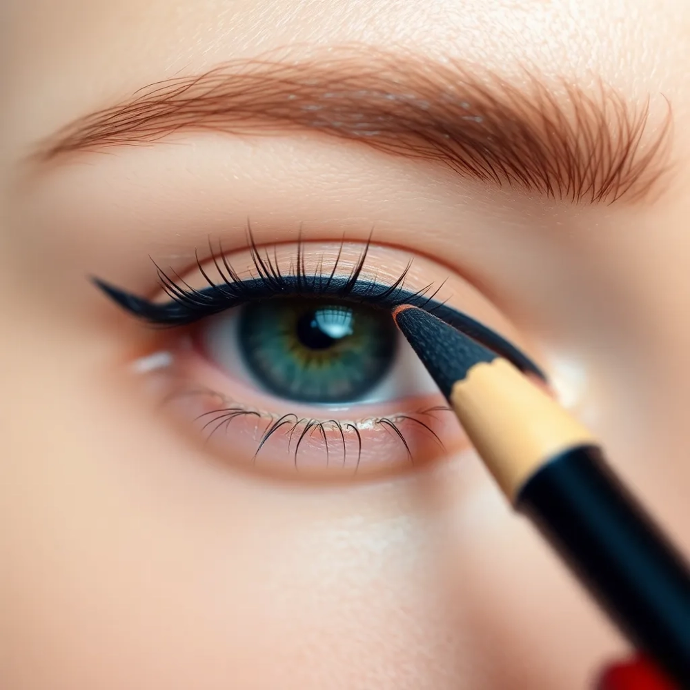 Linia wodną oka czym malować