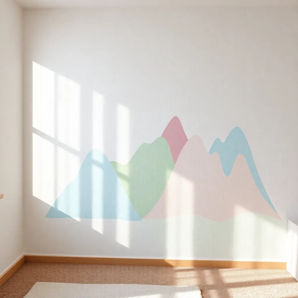 Malowane góry w pokoju dziecka