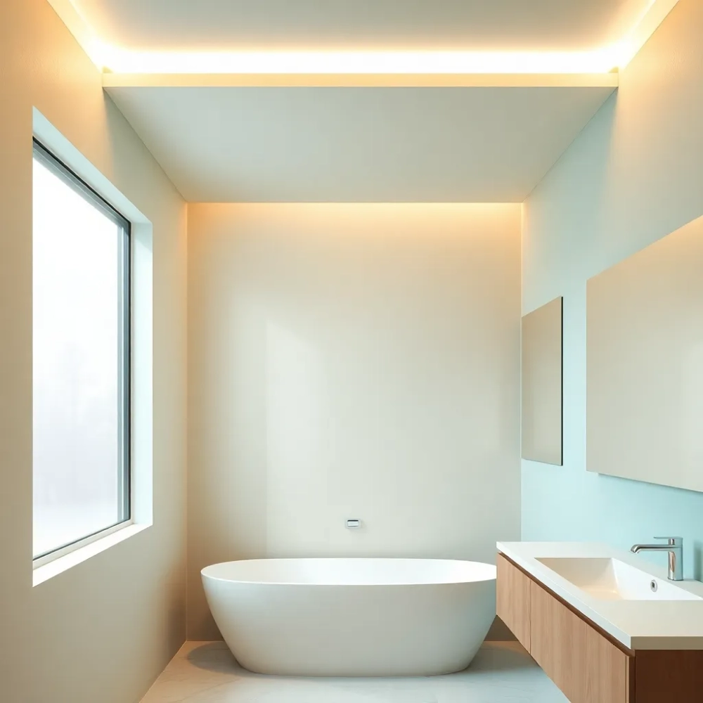 Malowane ściany w łazience