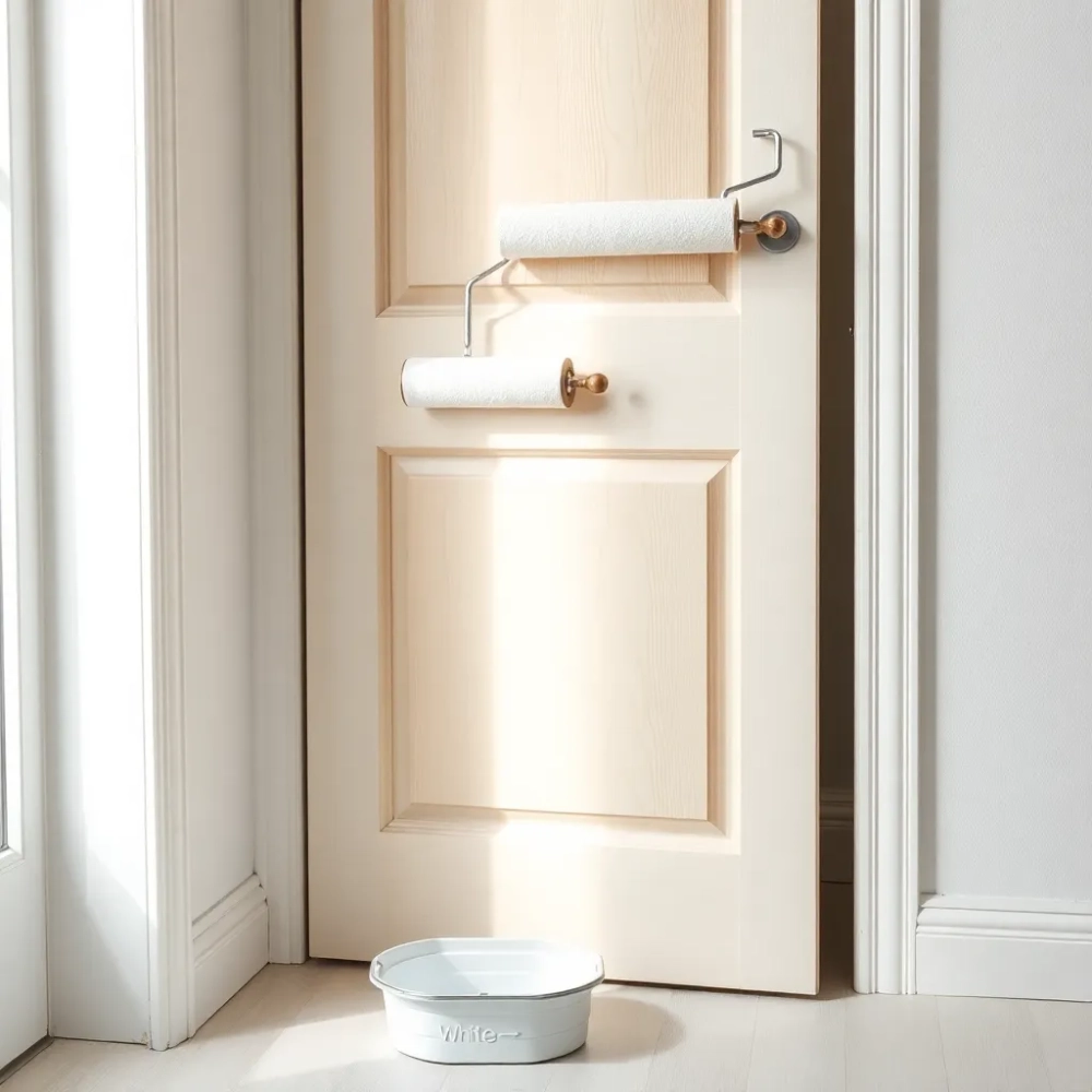 Malowanie drzwi z okleiny na biało